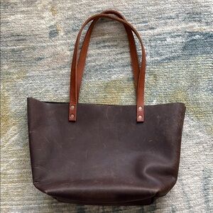 Portland Leather Dark Brown Tote